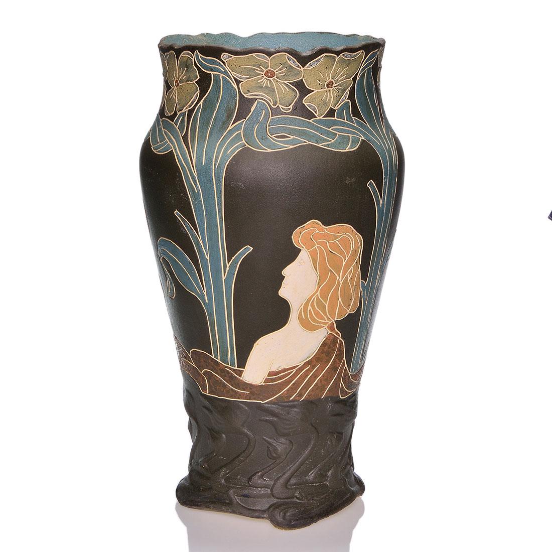 Owens Henri Deux umbrella stand, maiden,floral,22 3/4" (1 of 2)