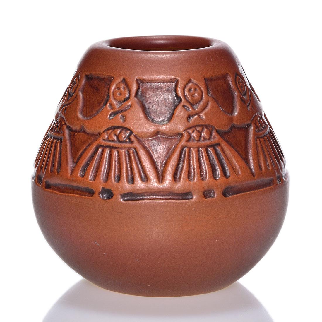 UND vase, dancing women, Mattson, 4 1/4” (1 of 2)