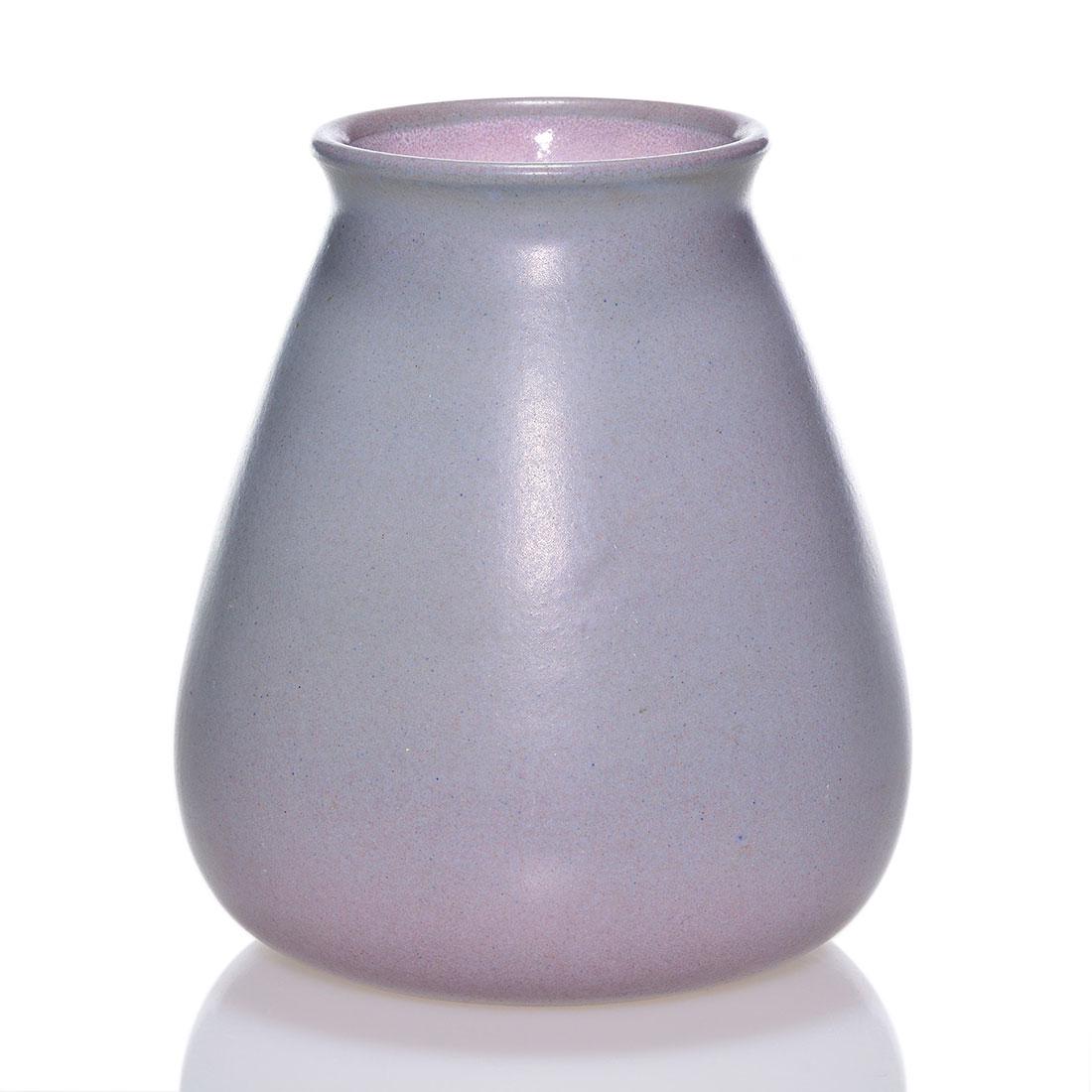 Marblehead vase, mottled mat gray, 5 7/8” (1 of 2)