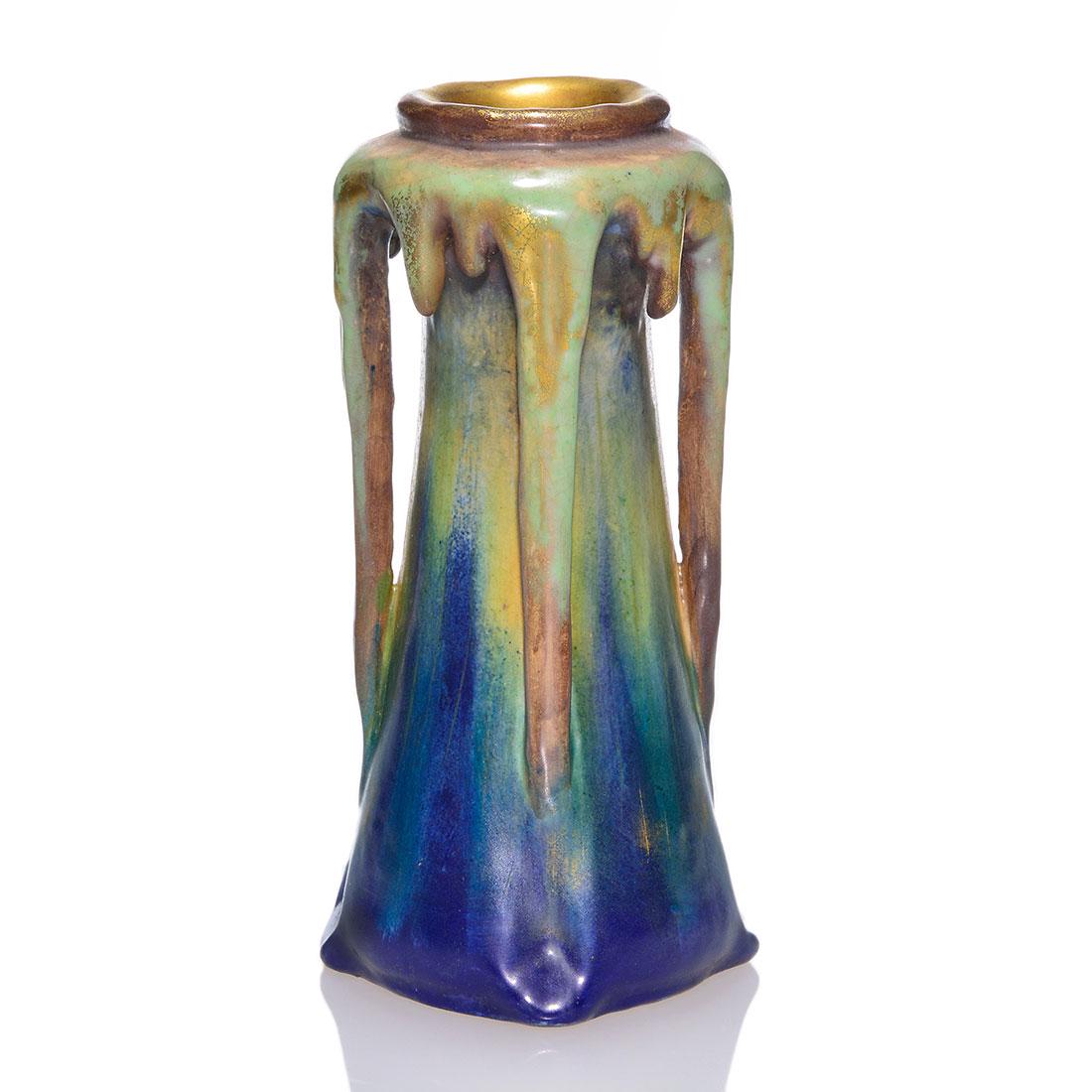 Amphora Edda vase, stalactites, Daschel design, 6 7/8” (1 of 2)