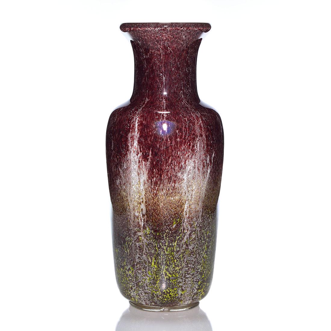 WMF Ikora-Kristall moss agate lamp vase, 16” (1 of 2)