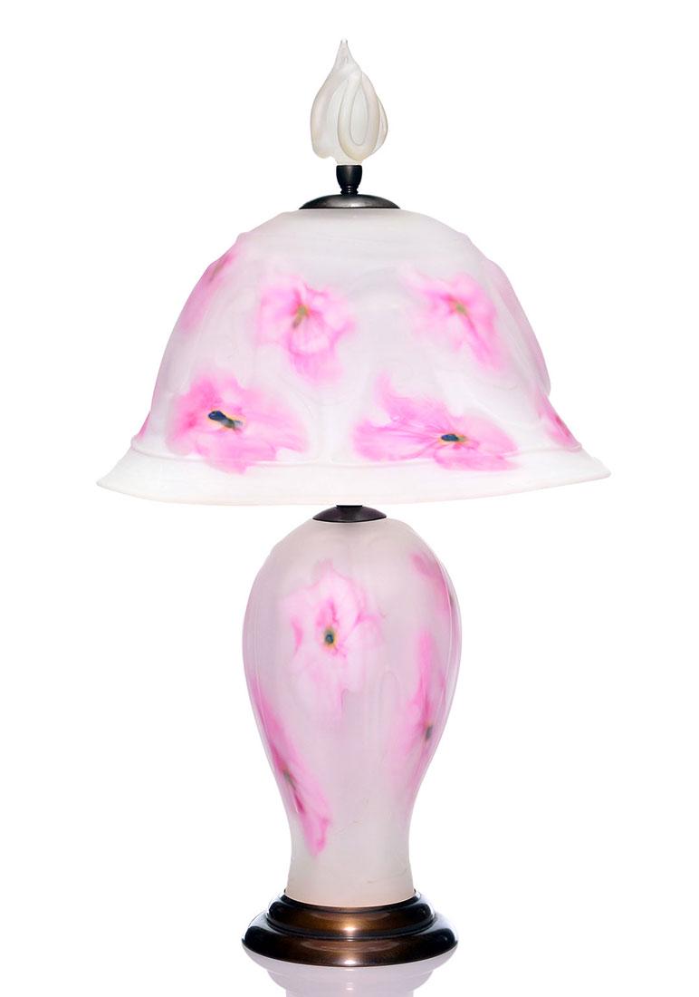 Charles Lotton frosted, caged Multi Flora lamp,27 1/2" (1 of 2)