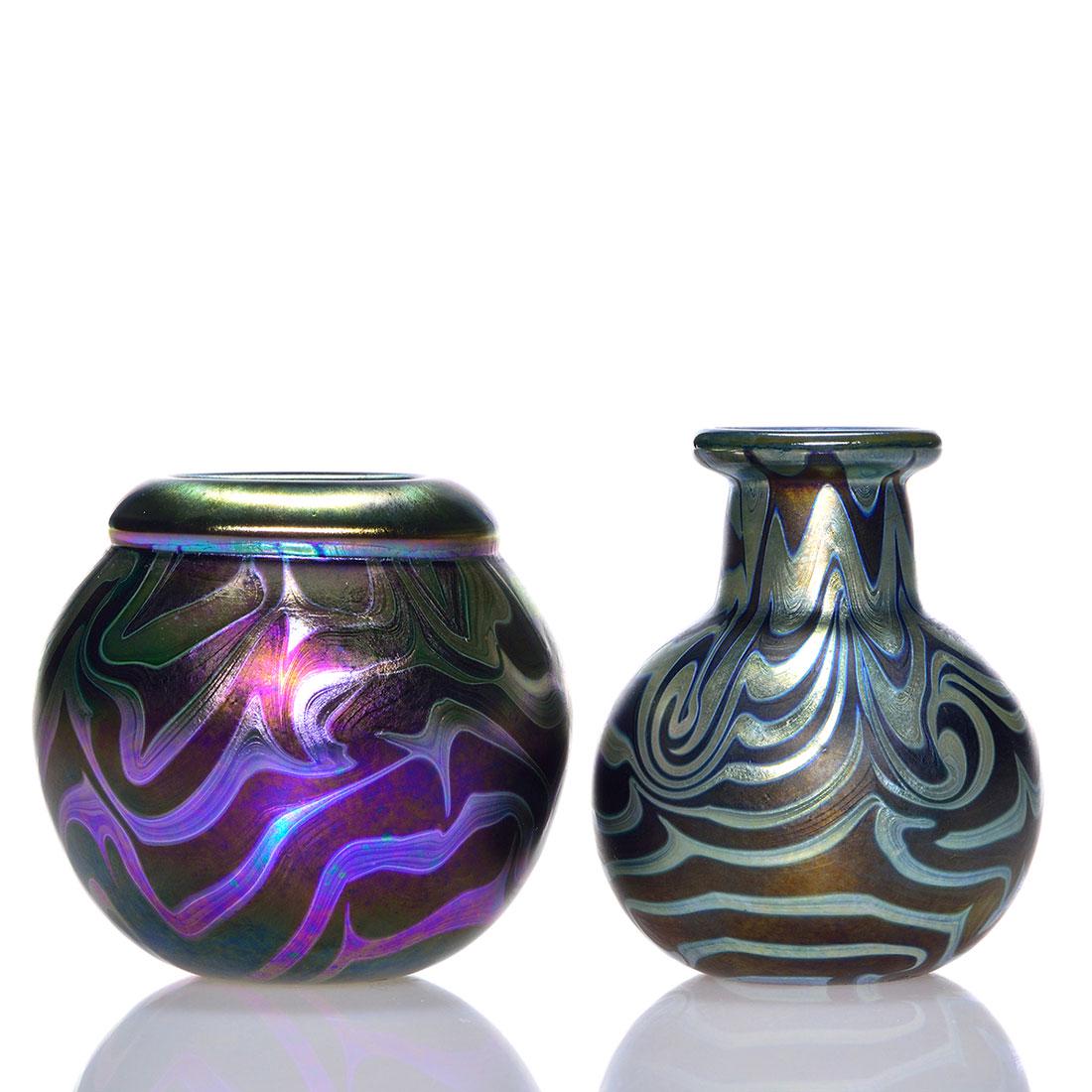 2 Lundberg-like mini vases, 2 1/2” + 2 1/4”, Daniel (1 of 1)