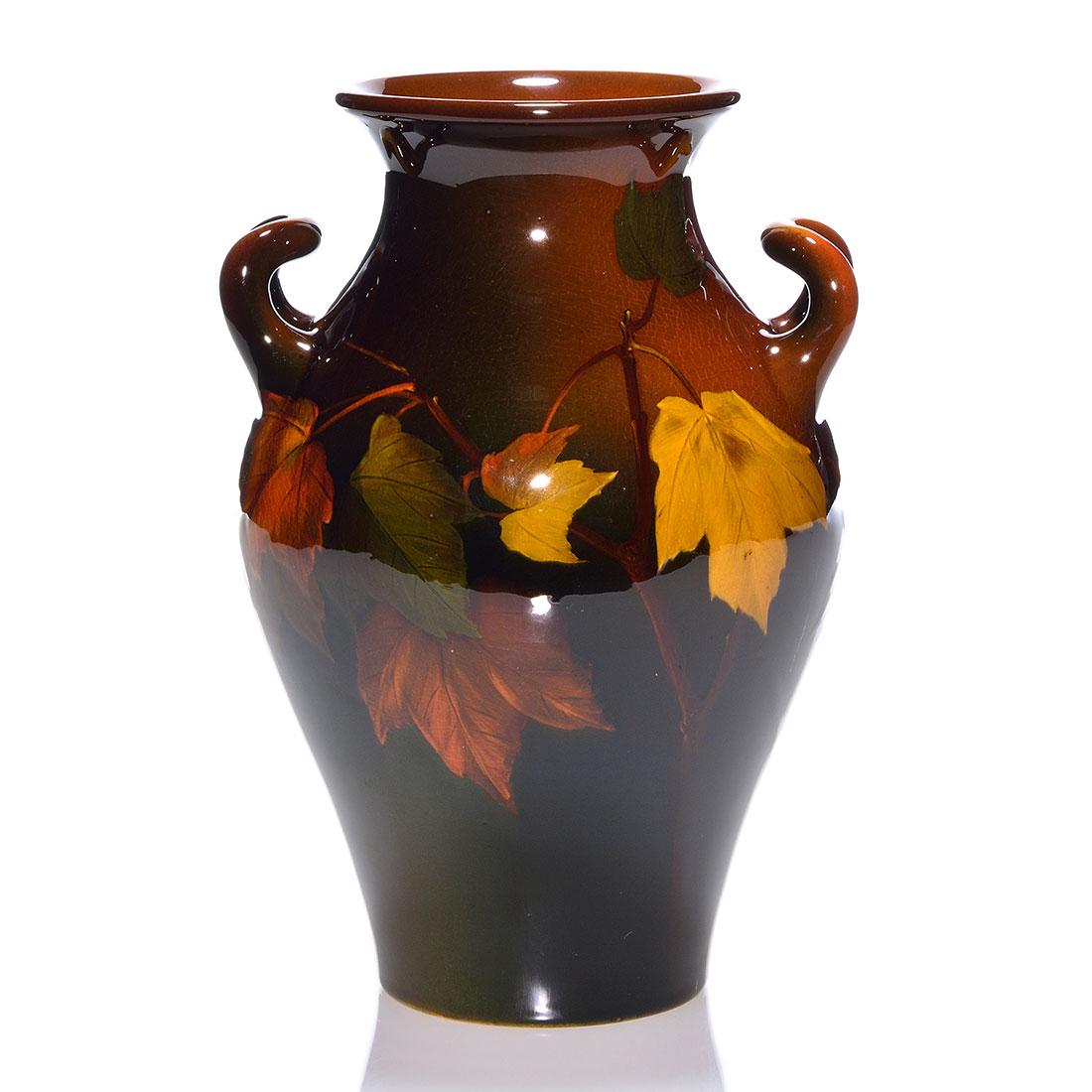 Rookwood Standard handled vase, 8 1/2", Nourse (1 of 2)
