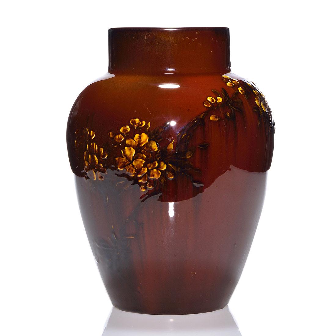 Rookwood Mahogany Glaze vase,11 3/4", 1886, Valentien (1 of 2)