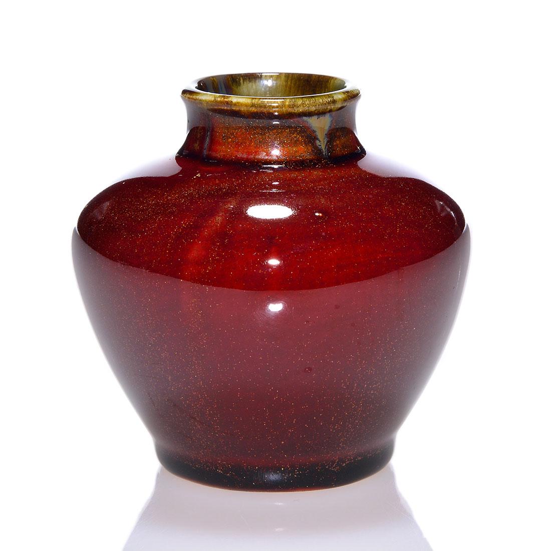 Rookwood Coromandel vase, 1932, 2 1/2", 6318 F (1 of 2)