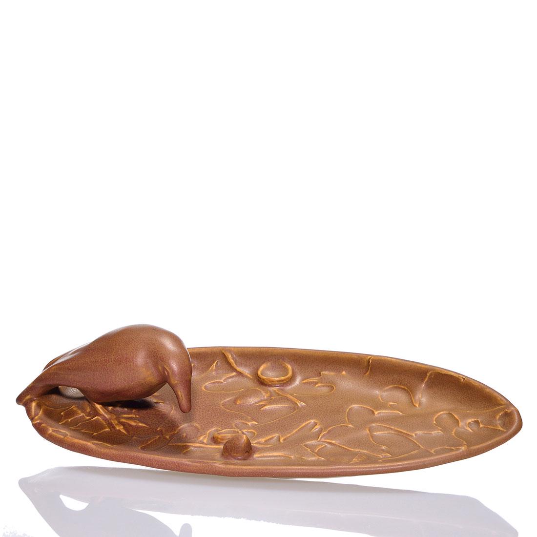 Rookwood Rook pen tray w/ oak leaves,1912,2024,2 1/2" (1 of 2)