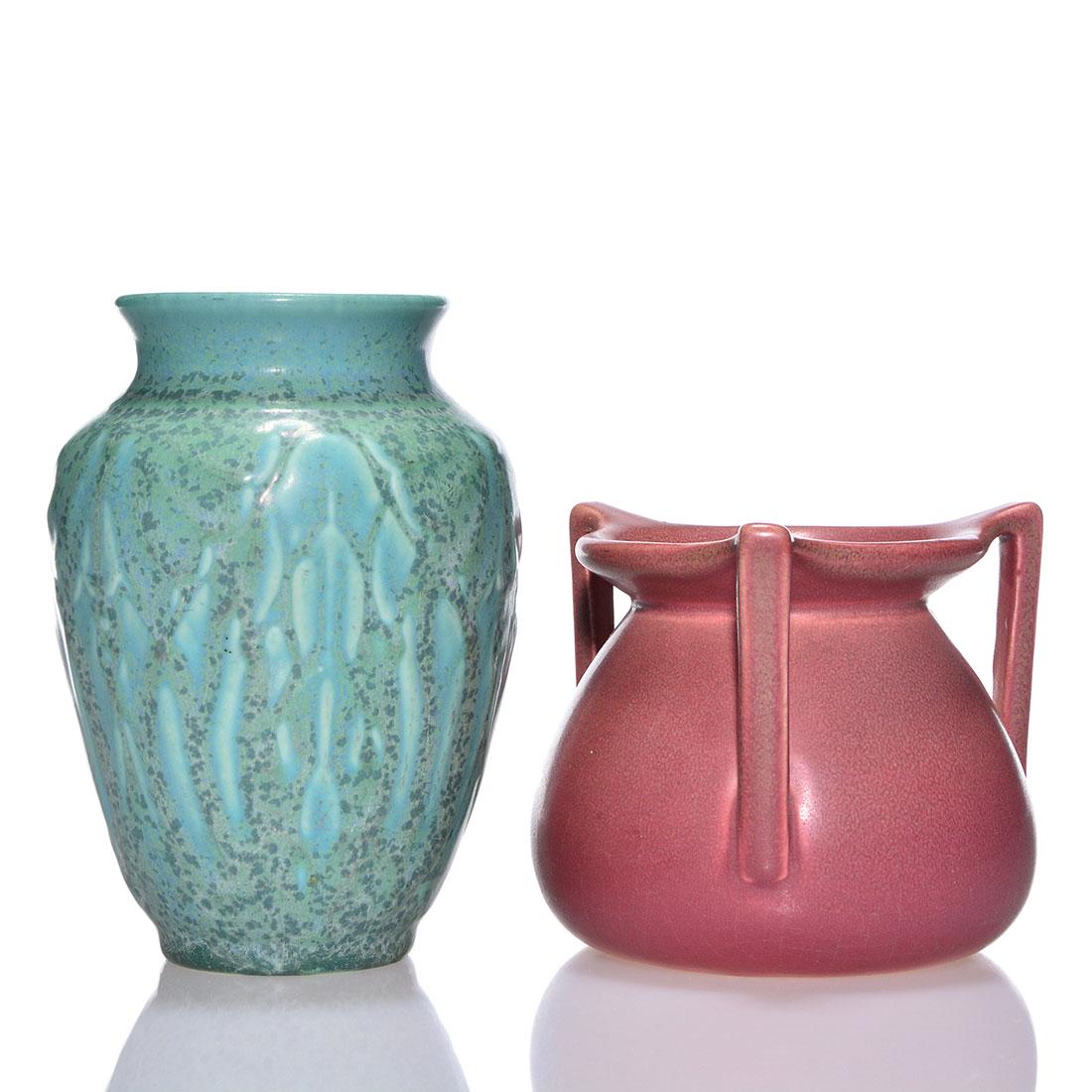 2 Rookwood production vases, 354, 6510, 5", 3 3/8" (1 of 1)