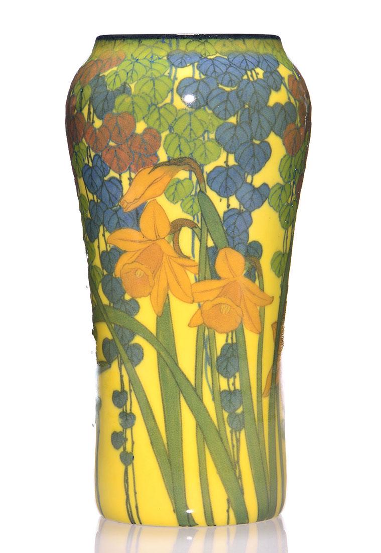 Rookwood Porcelain, Shirayamadani, Jonquils, 11 3/8" (1 of 3)