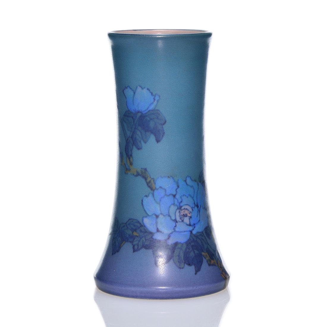 Rookwood Vellum vase, Jones, 1923, 1358 E, 7 1/8" (1 of 2)