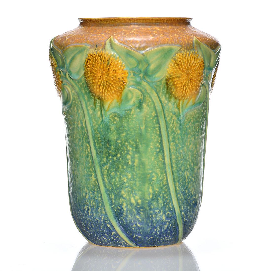 Roseville Sunflower Vase Shape 492 10 10 1 8 Jun 01 2019