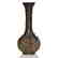 Chinese bronze vase, dragons, 26 7/8", kanji signature