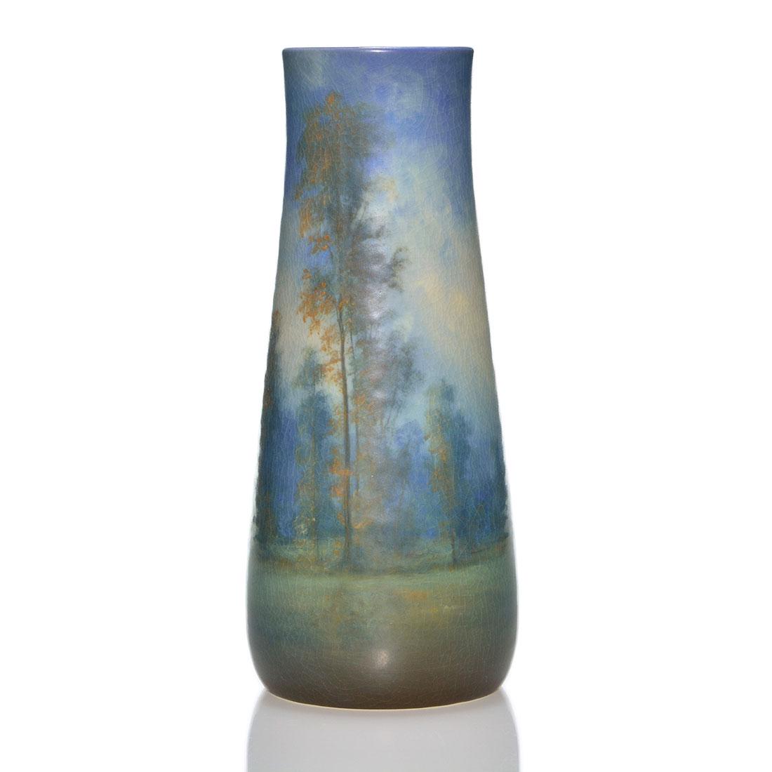 Rookwood Vellum Scenic vase, Diers, 1916, 950 C,11" (1 of 2)