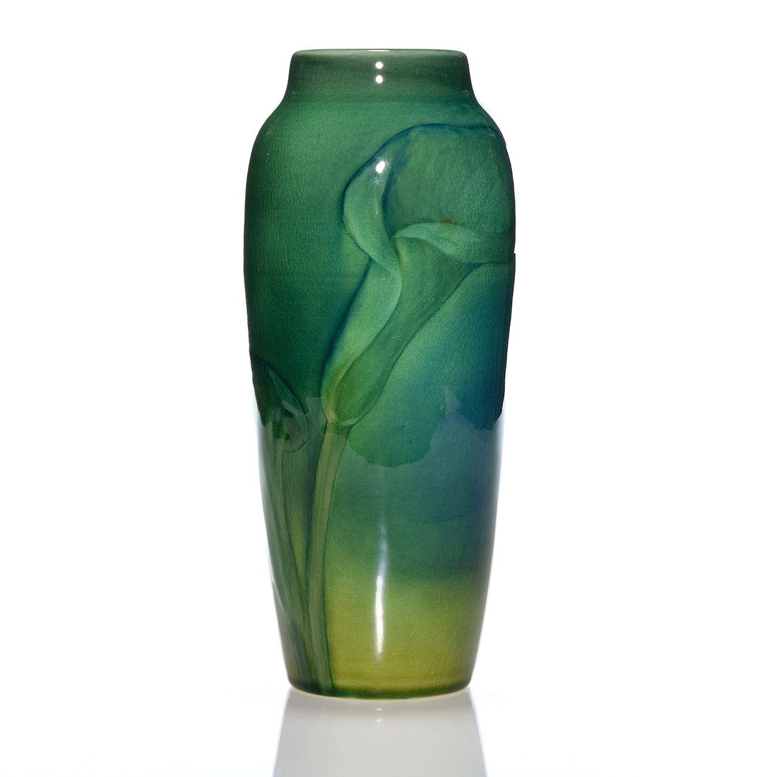 Rookwood Sea Green vase,Laurence,1902, 907D, 10 1/4" (1 of 2)