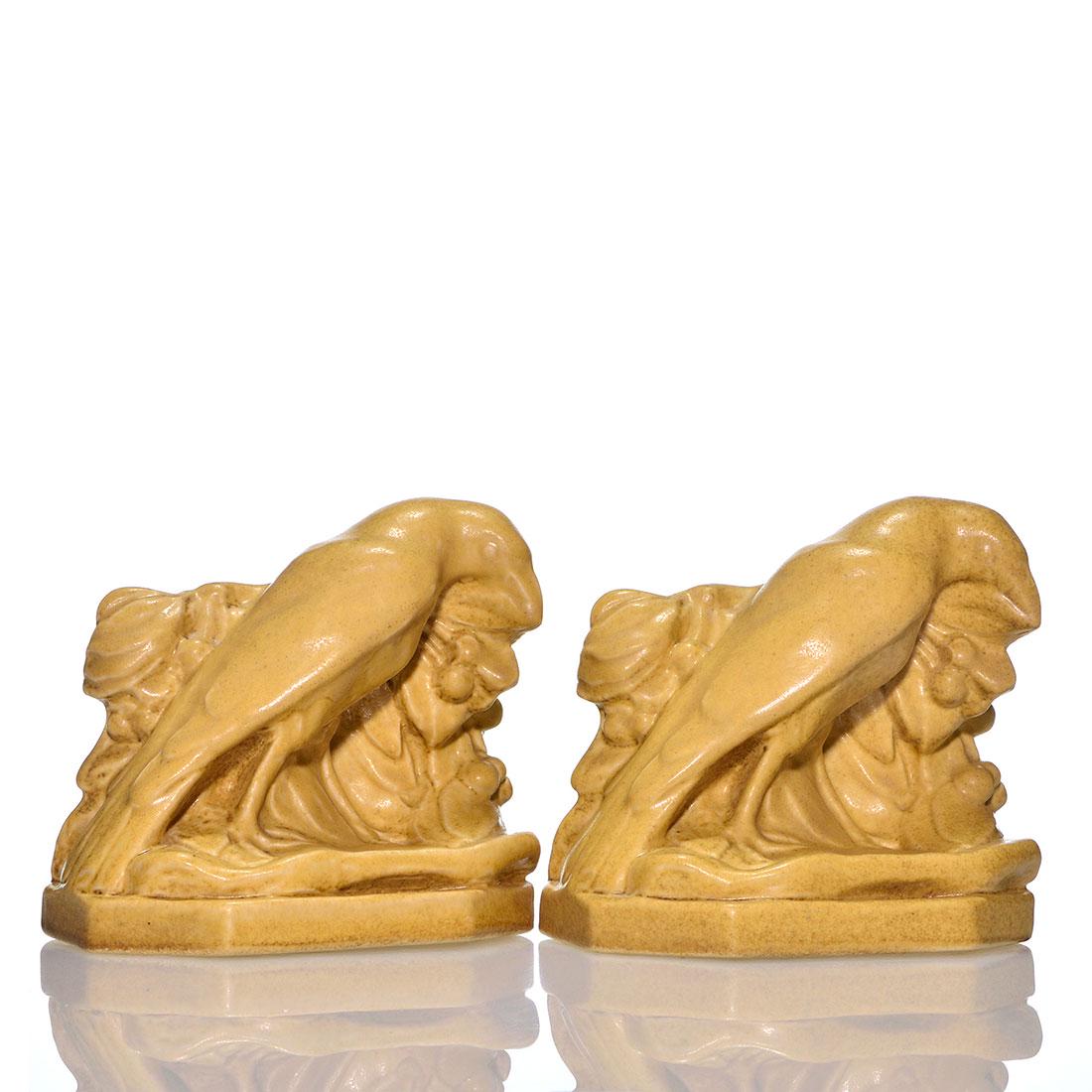 Rookwood Rook bookends, 1922, 2275, 5” (1 of 2)