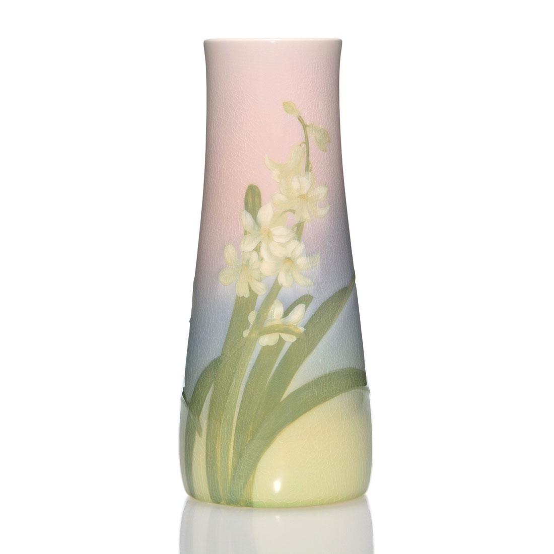 Rookwood Iris vase, Asbury, floral, 1907, 950 C, 9 5/8" (1 of 2)
