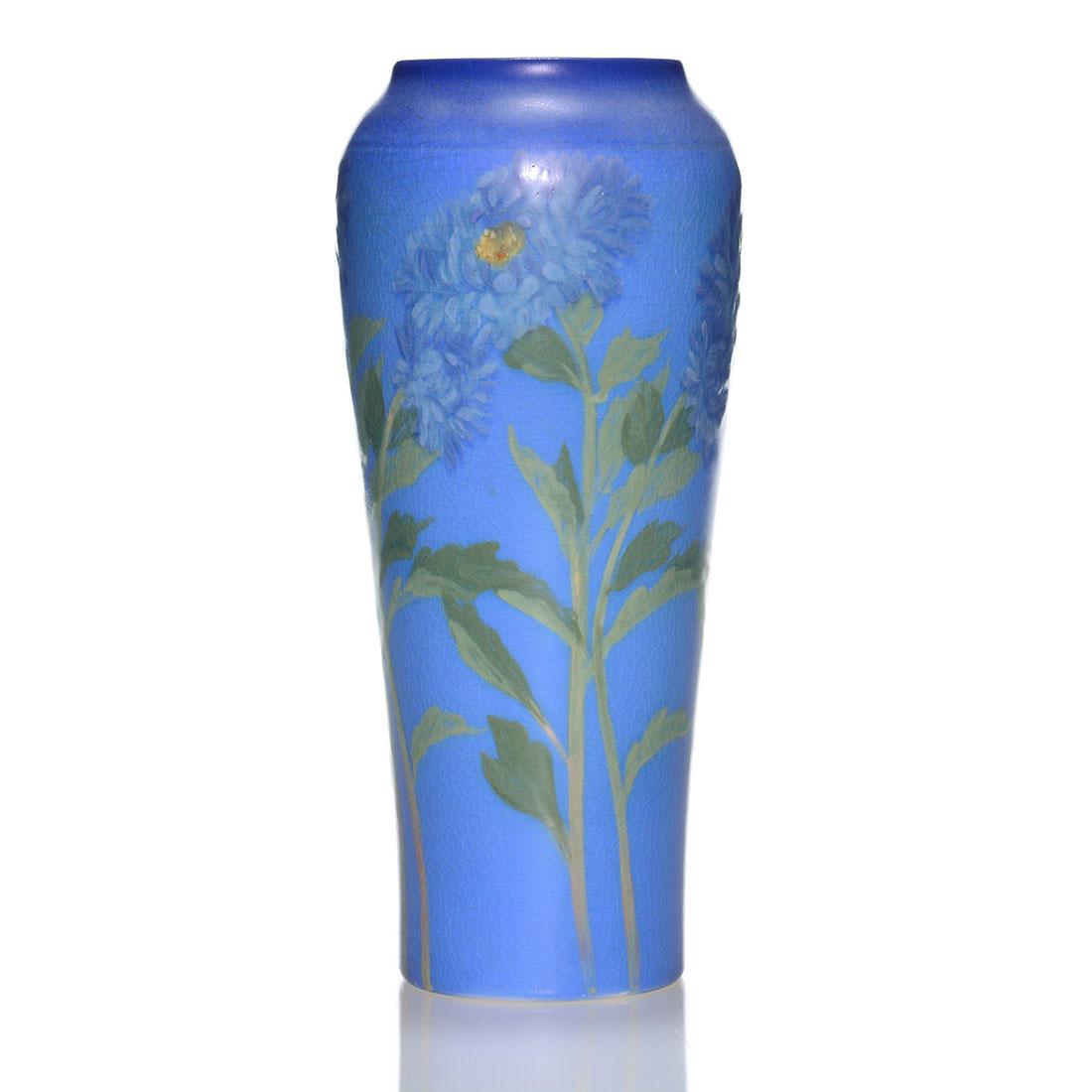 Rookwood Vellum vase, floral,Steinle,1916,2039D, 9 3/8" (1 of 2)