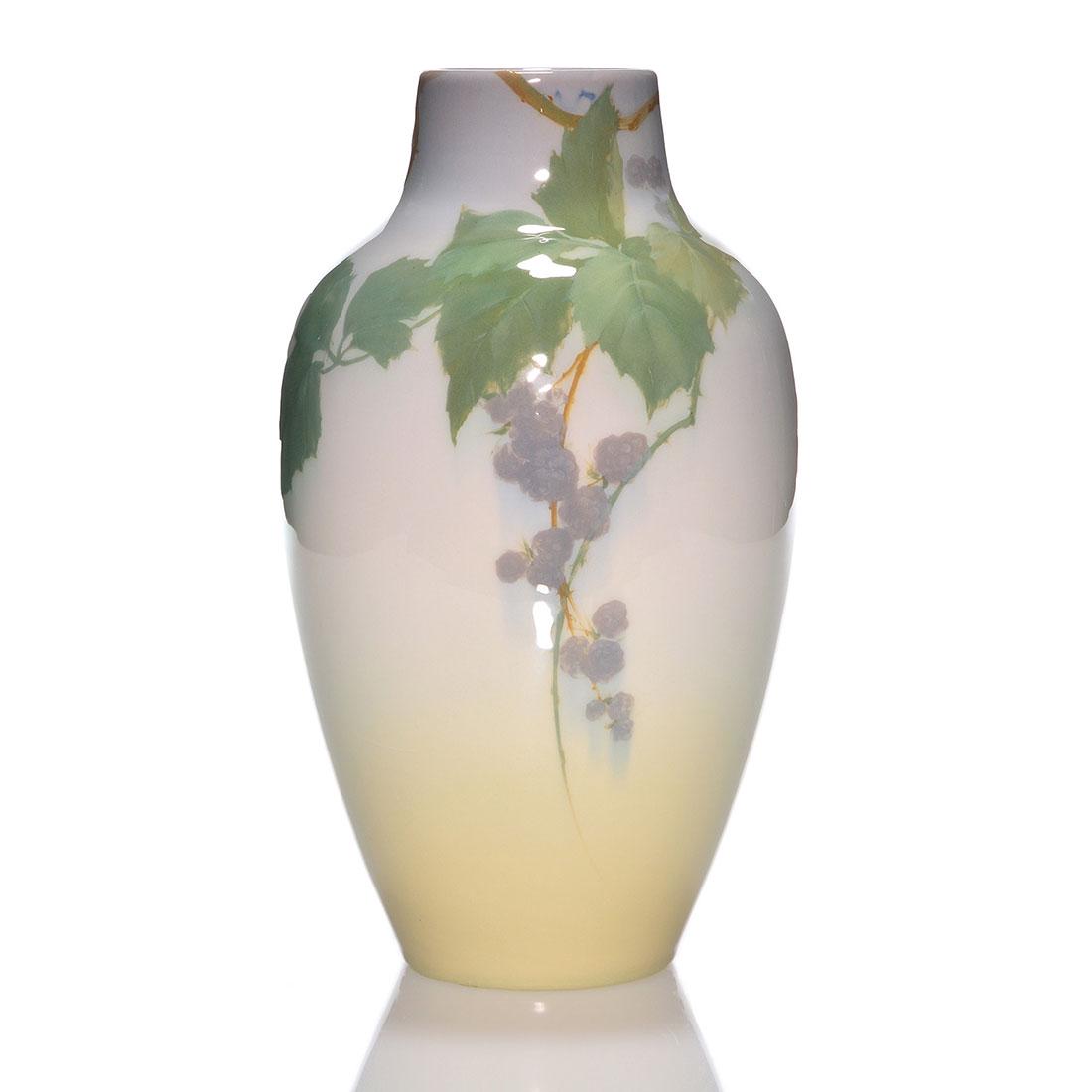 Rookwood Iris glaze vase, Rothenbusch, 1907, 10" (1 of 2)