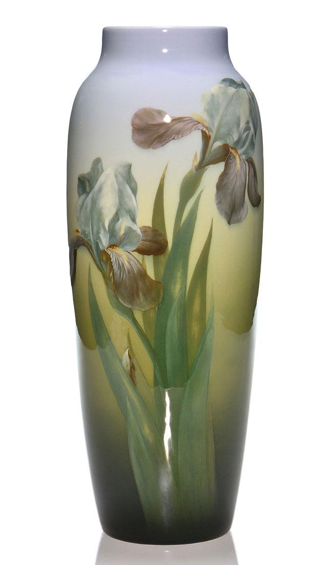 Rookwood Iris vase, Irises, Schmidt, 1909, 907C,13 3/4" Jun 02, 2019