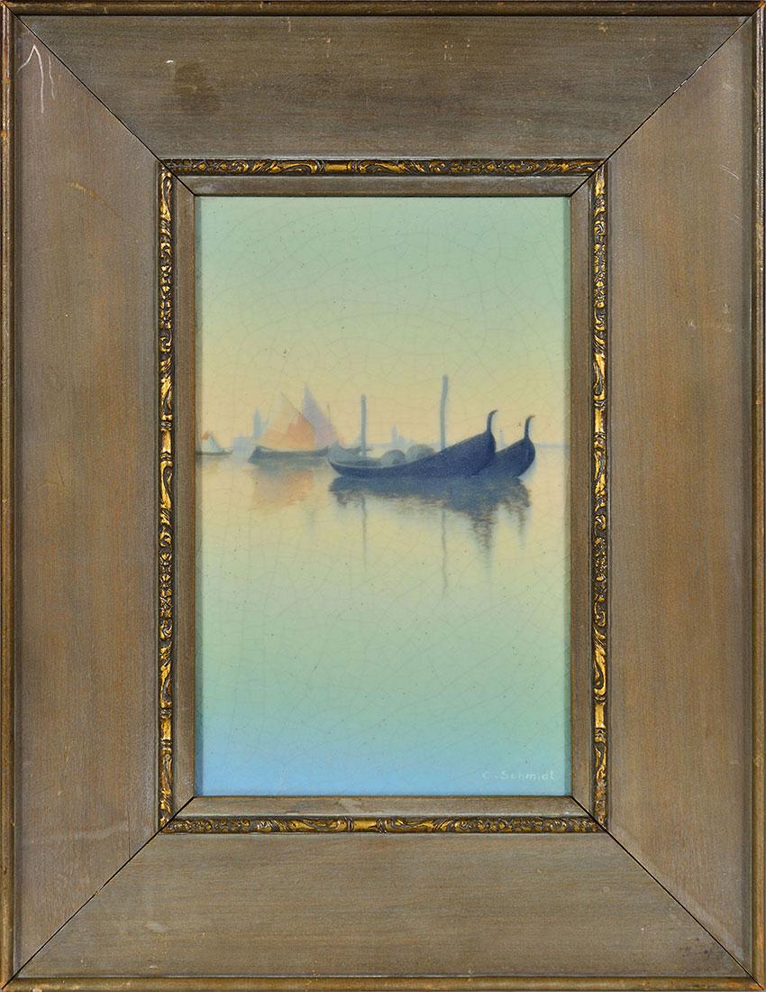 Rookwood Vellum plaque, Venice, Schmidt, 1916, (1 of 3)
