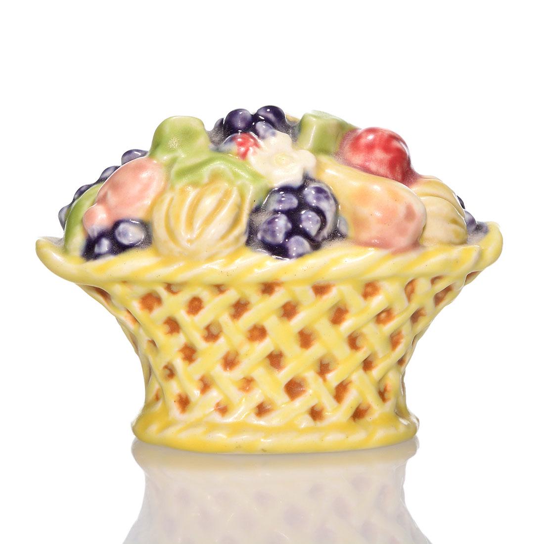 Rookwood Fruit Basket PW, poly, 1927, 6020, 3 1/8” (1 of 2)