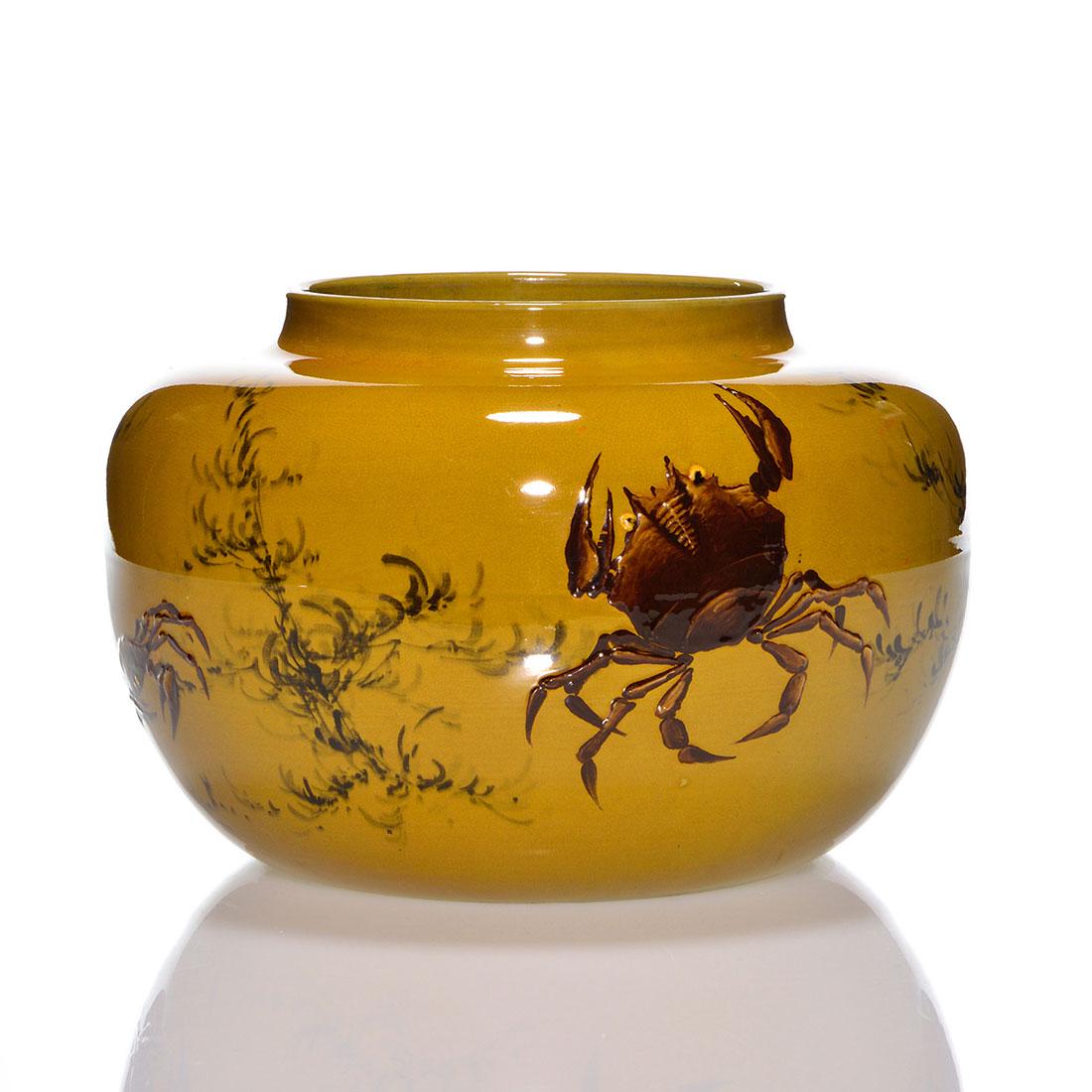 Rookwood Standard jard, 3 crabs, MAD, 1884, 5 7/8” (1 of 3)