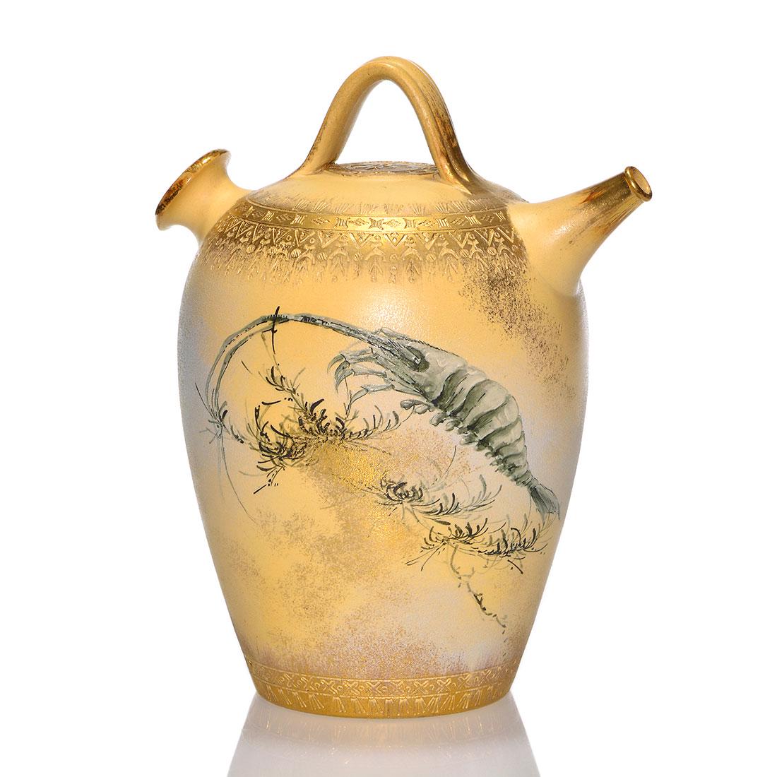 Rookwood Dull Finish 8 7/8” jug, Daly, lobsters, (1 of 2)