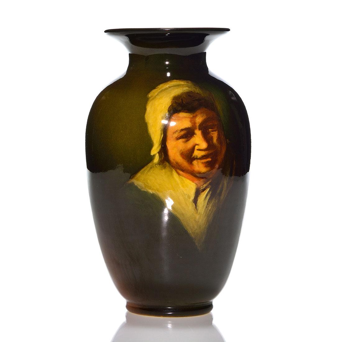 Rookwood Standard portrait, Wilcox, 1896, 704, 8” (1 of 2)