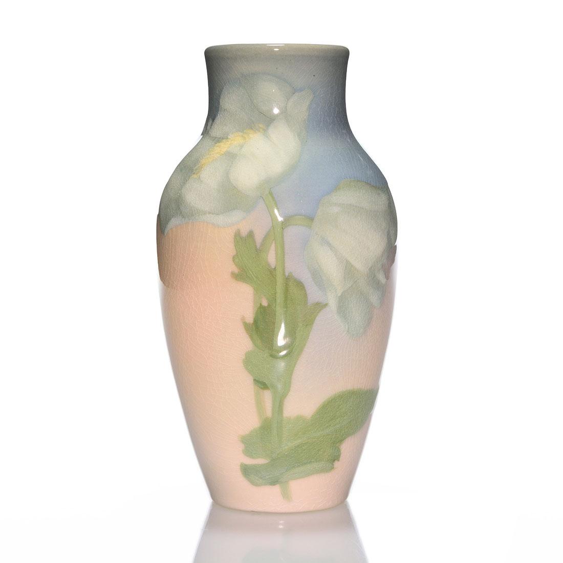 Rookwood Iris glaze vase, Brain, 1904, 926 C, 8 1/4" (1 of 2)