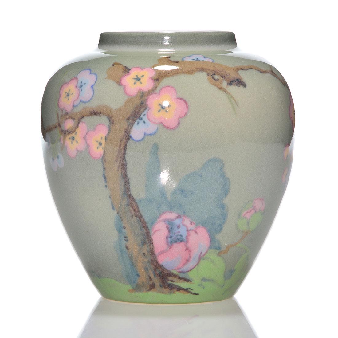 Rookwood Porcelain ginger jar, Conant, 1920, 5 1/4" (1 of 2)
