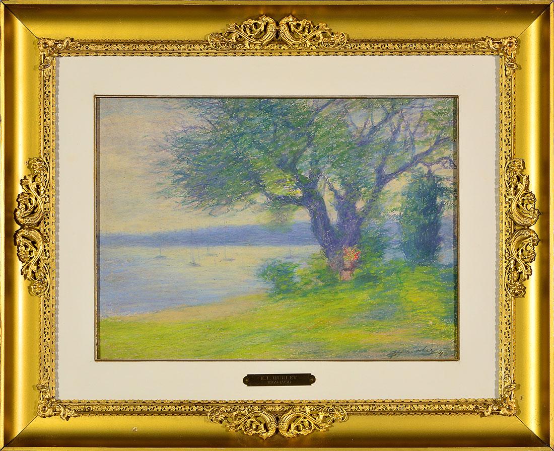 E.T. Hurley Oil Pastel on board, 1910, 10 5/8 x 14 5/8" (1 of 3)