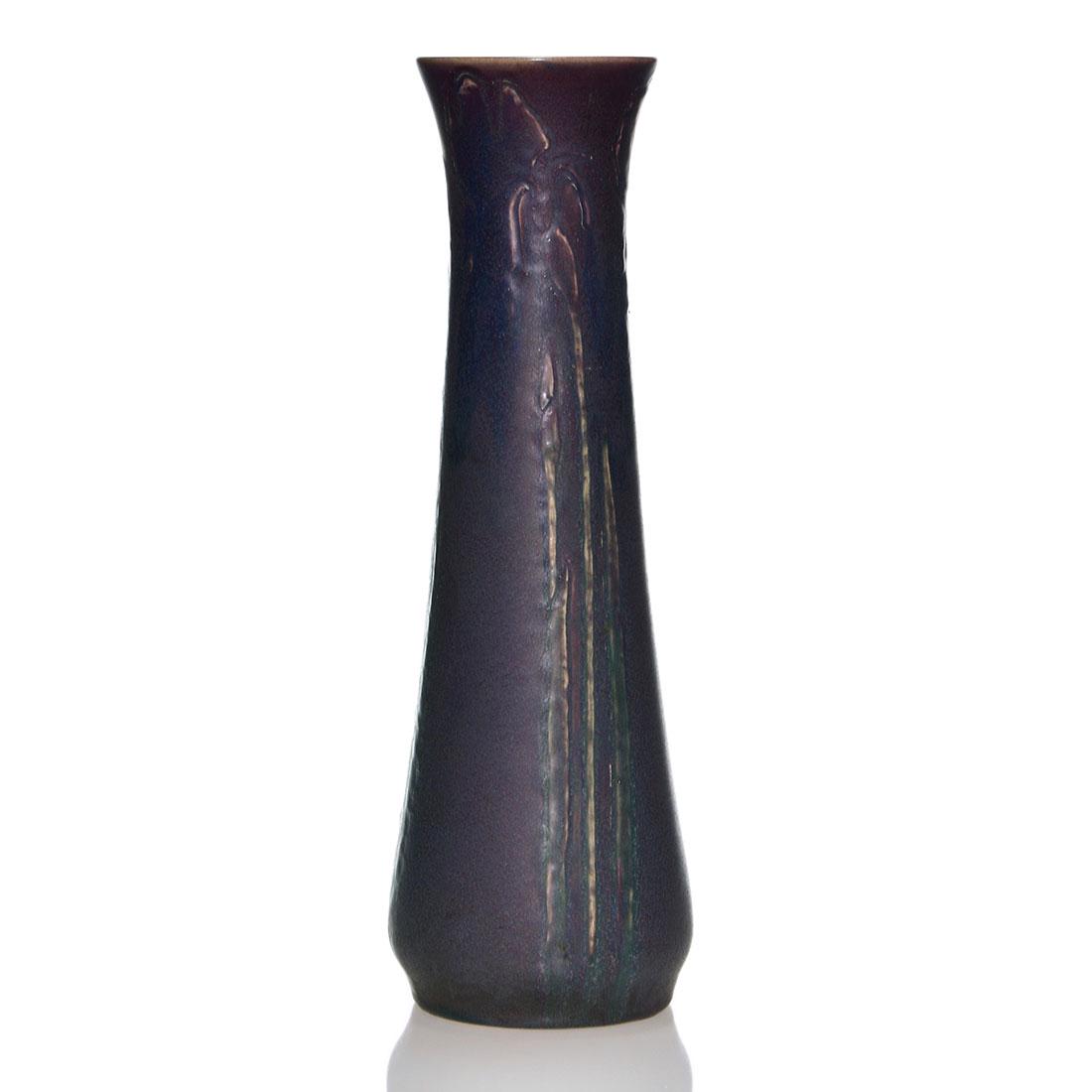 Rookwood Carved Mat vase, Hentschel, 1912, 18 3/4” (1 of 2)