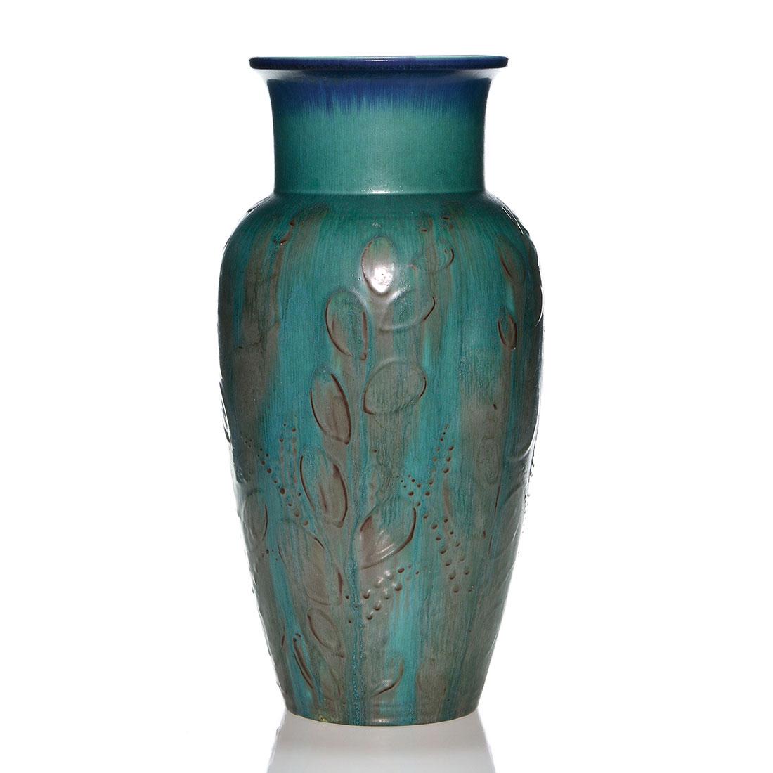 Rookwood Mat Moderne vase, Barrett, 1927, 324, 17” (1 of 2)