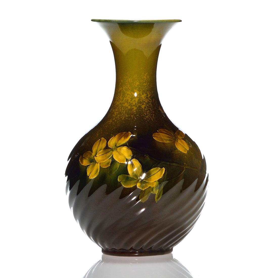 Rookwood Standard vase, dogwood, 11 1/2”, 1892 (1 of 2)