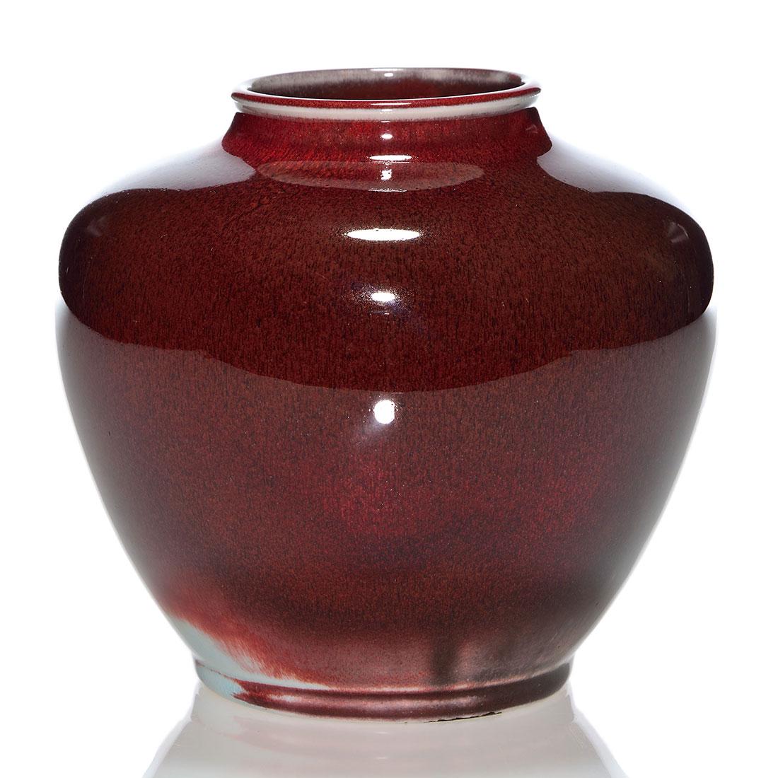Rookwood Oxblood vase, 1933, shape 6307 C, 6” (1 of 2)