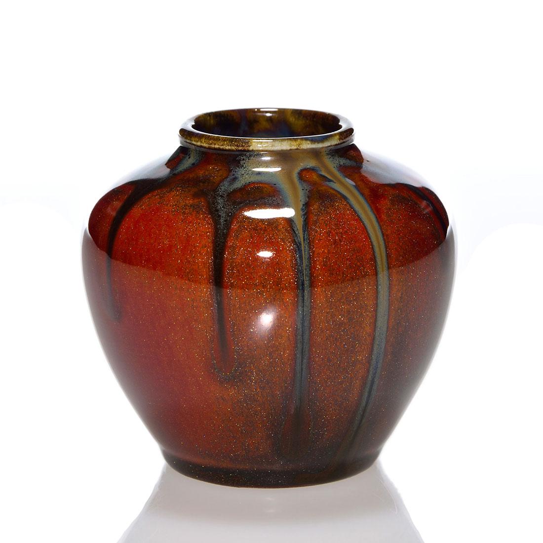 Rookwood Coromandel vase, 1932, 6307 F, 3” (1 of 2)