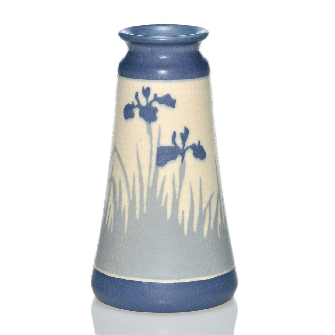 Rookwood Vellum vase, Van Horne, 1910, 1655 F, 6 1/2" (1 of 2)