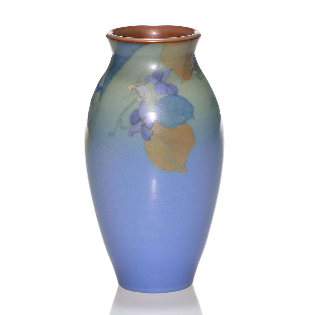 Rookwood Vellum floral, Rothenbusch, 1931,356E, 6 1/2" (1 of 2)