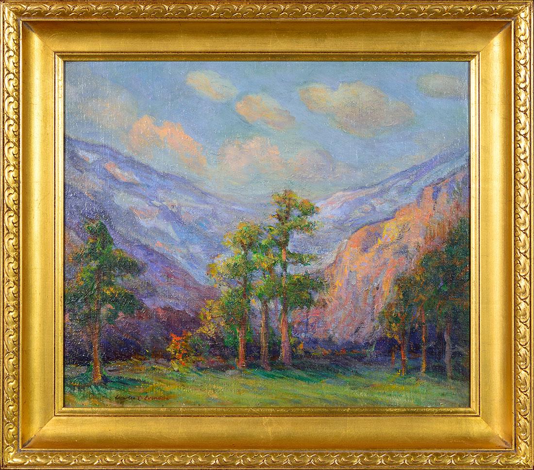 Oil on Board, Long’s Peak, Charles Svendsen: Oil painting on board of Long’s Peak in Colorado done by Charles C. Svendsen (American, Cincinnati, OH. 1871 - 1959) Svendsen trained in Cincinnati with T.S. Noble and in Europe with Bourgeureau