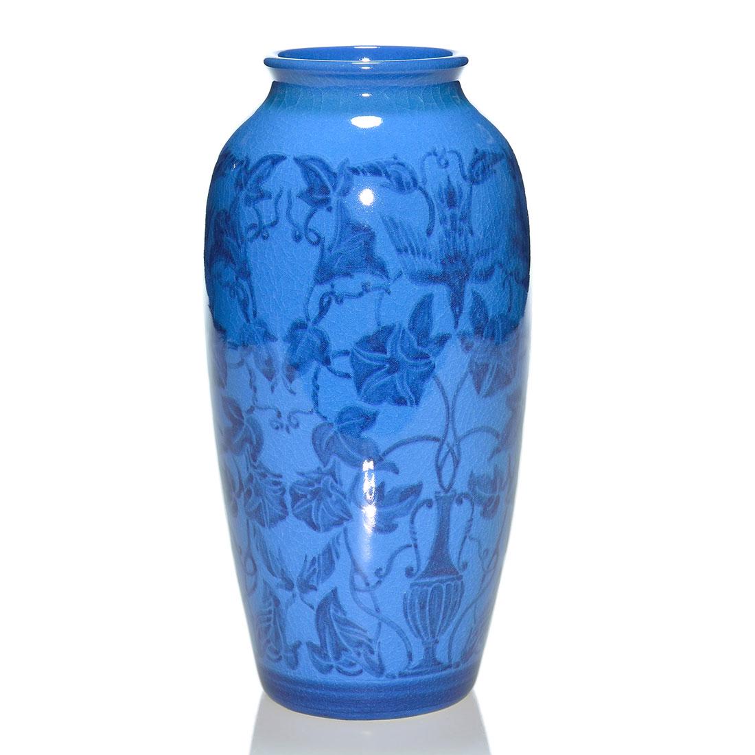 Rookwood Blue Tint vase, floral, Conant, 1920, 9 (1 of 2)
