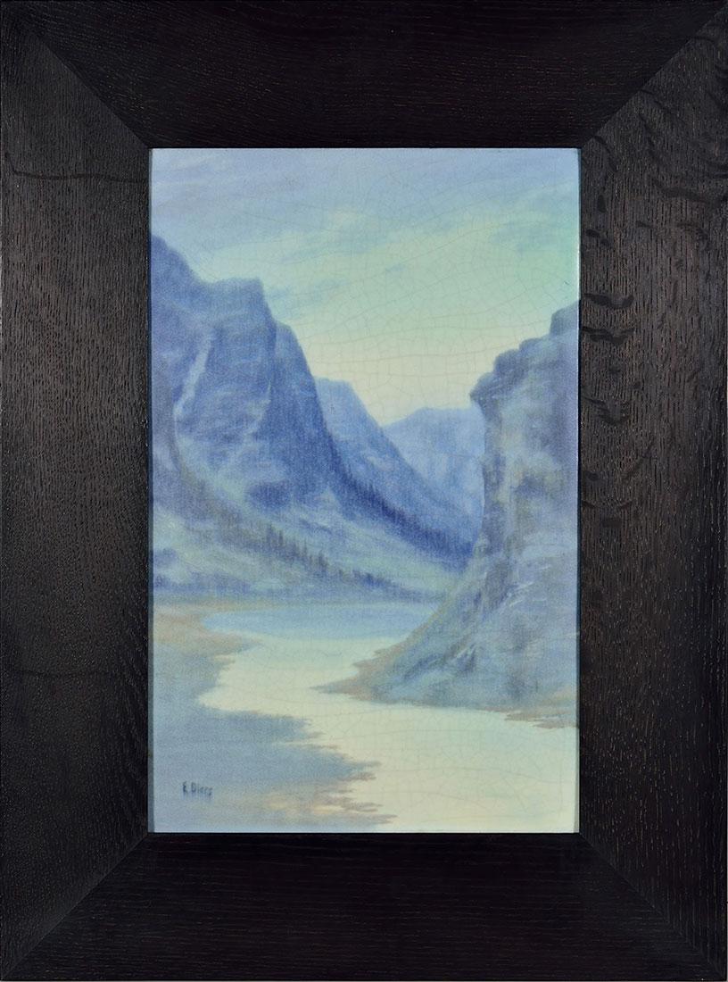 Rookwood plaque, mountains, Diers, 14 1/4” (1 of 3)