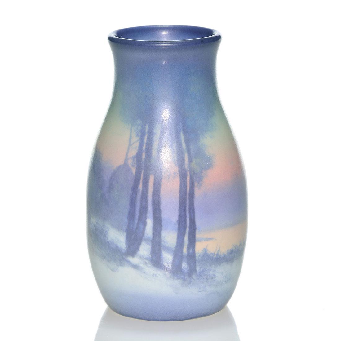 Rookwood Vellum winter scenic, Coyne, 1923, 1906, (1 of 2)