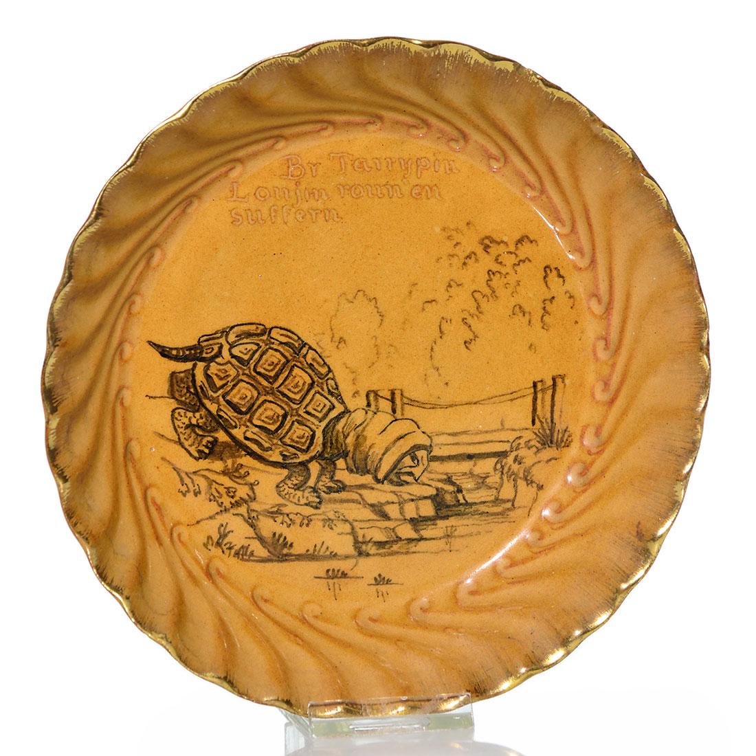 Rookwood Uncle Remus coupe dish, Cranch, 1886, 6 (1 of 2)