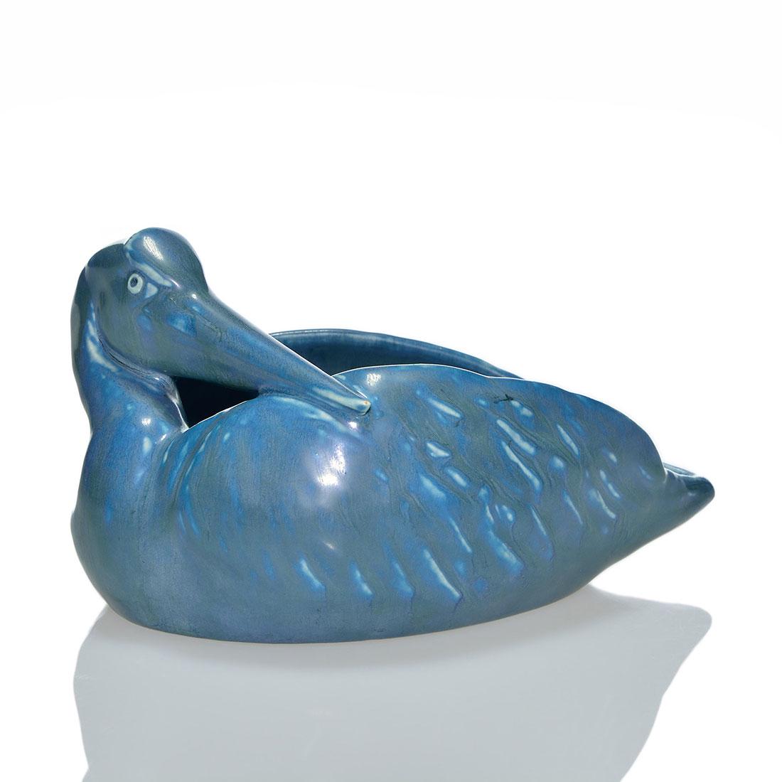 Rookwood Pelican tray, Shiri design, 1922, 2601, 3 (1 of 2)