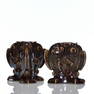 Pr Rookwood Fish candleholders, 6060, 1928, 3 3/4&#8221;