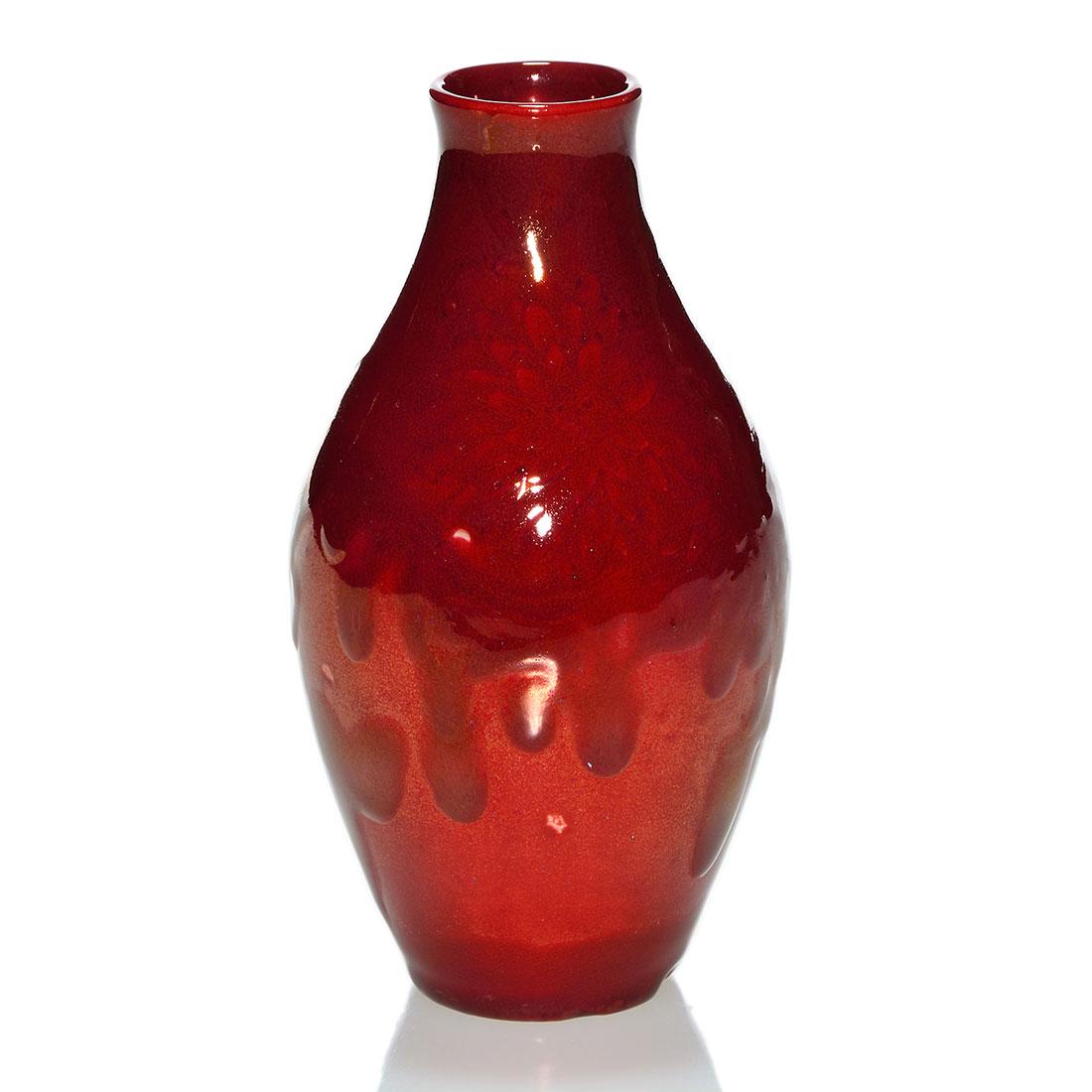 Decorated Bailey’s Red vase, Daly, ca 1895, 5 (1 of 2)