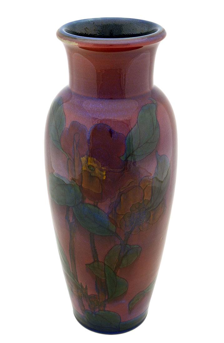 Rookwood Black Opal vase, 13 3/4”, Sax, 1925, (1 of 4)