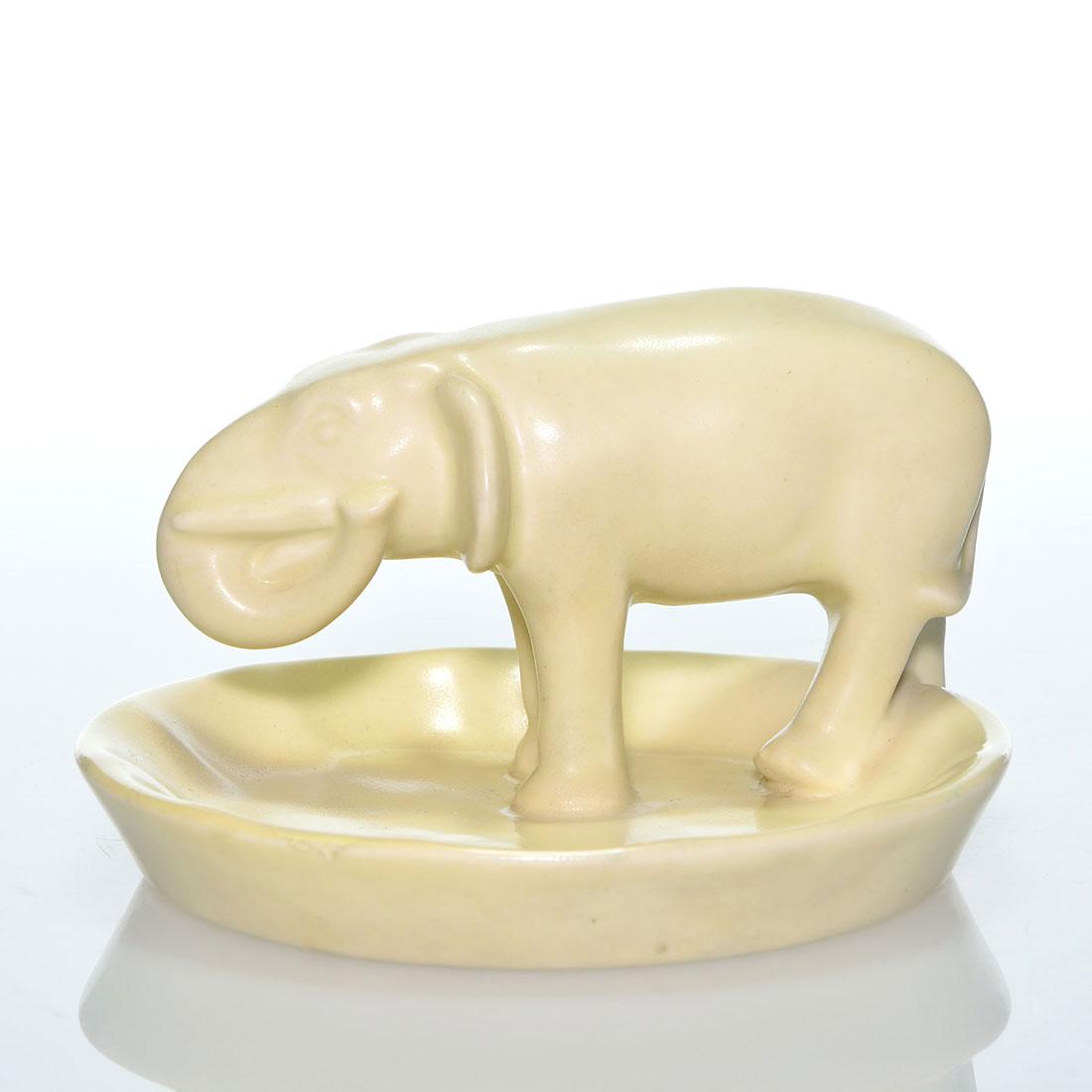 Rookwood elephant ashtray, KS design, 1936, 6583, (1 of 2)