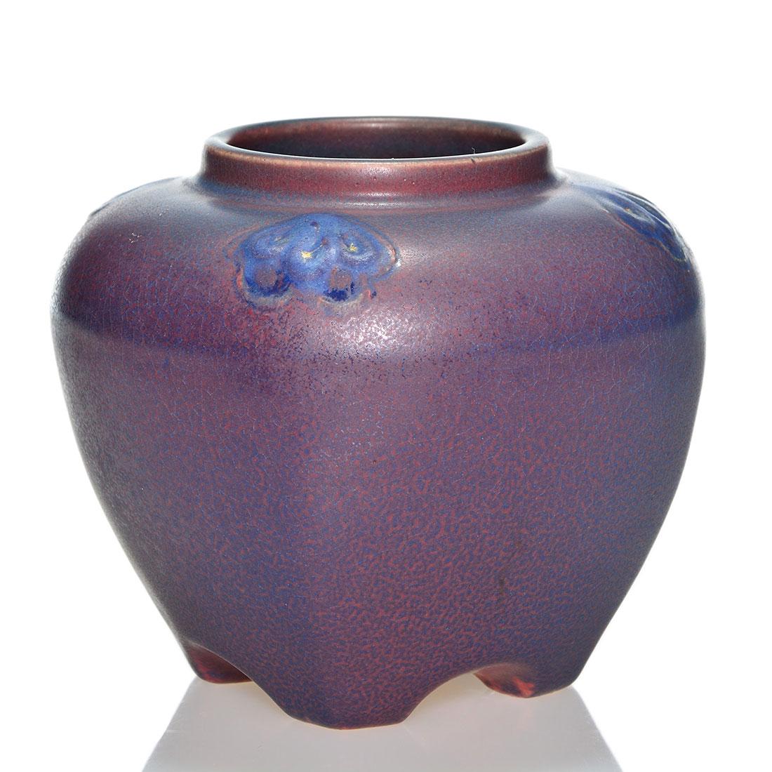 Rookwood carved mat vase, Todd, 1913, 1322, 4 3/4” (1 of 2)