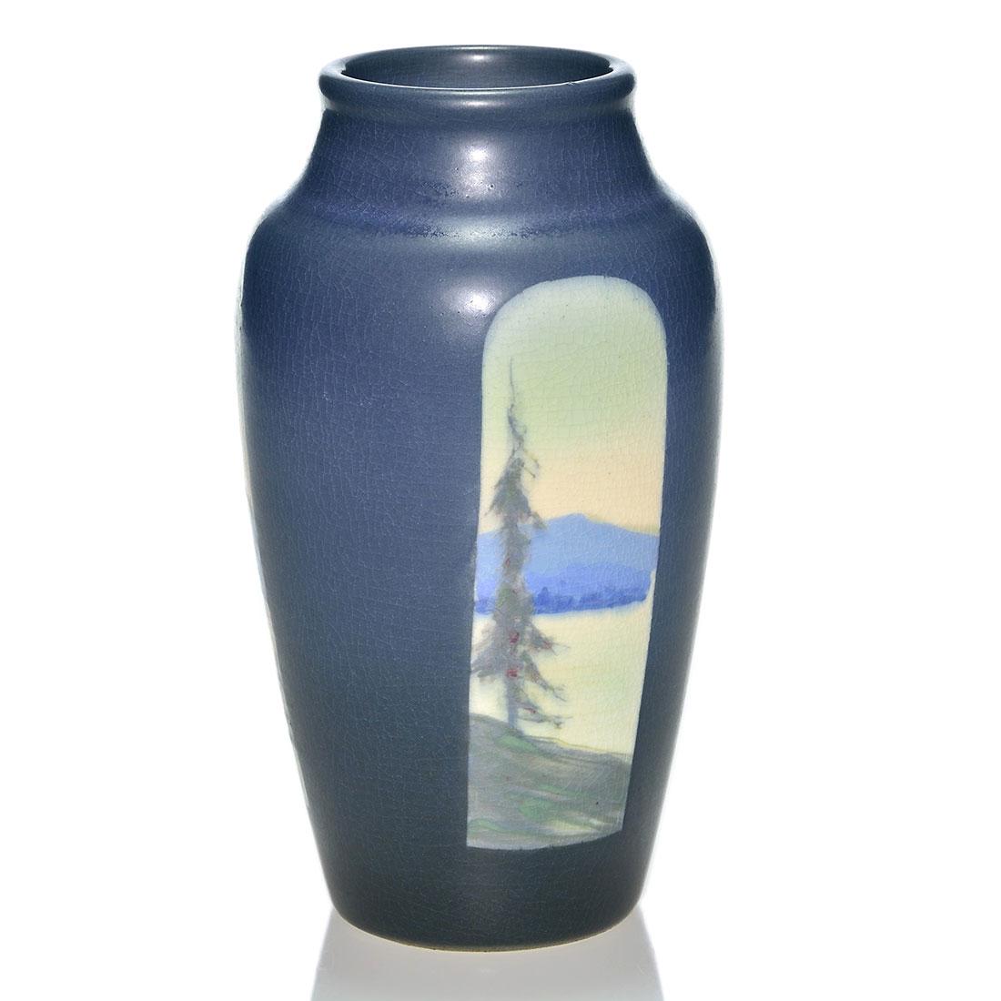 Rookwood Vellum scenic, McLaughlin, 1914, 943D, 8 3/8 (1 of 3)